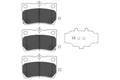 KBP9083 KAVO PARTS Комплект тормозных колодок, дисковый тормоз