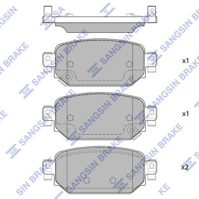 SP4178 Hi-Q Комплект тормозных колодок, дисковый тормоз