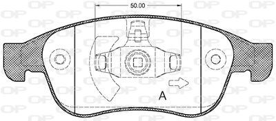 BPA124810 OPEN PARTS Комплект тормозных колодок, дисковый тормоз