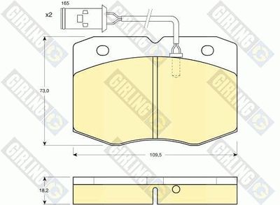 6111119 GIRLING Комплект тормозных колодок, дисковый тормоз