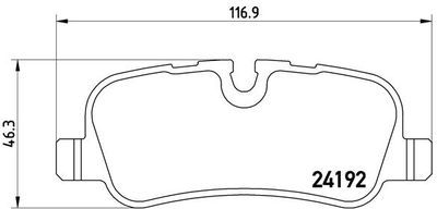 P44019 BREMBO Комплект тормозных колодок, дисковый тормоз