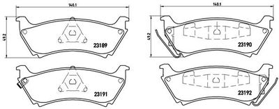 P50040 BREMBO Комплект тормозных колодок, дисковый тормоз