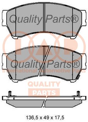 70411058 IAP QUALITY PARTS Комплект тормозных колодок, дисковый тормоз