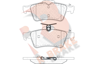 RB1651200 R BRAKE Комплект тормозных колодок, дисковый тормоз