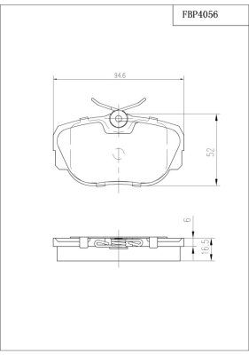 FBP4056 FI.BA Комплект тормозных колодок, дисковый тормоз