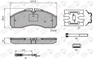 ADB21735 COMLINE Комплект тормозных колодок, дисковый тормоз