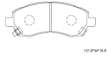 KD3298 ASIMCO Комплект тормозных колодок, дисковый тормоз