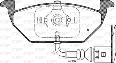 BPA063341 OPEN PARTS Комплект тормозных колодок, дисковый тормоз