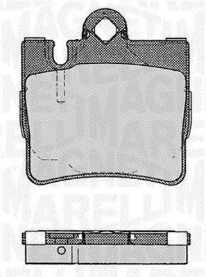 363916060584 MAGNETI MARELLI Комплект тормозных колодок, дисковый тормоз