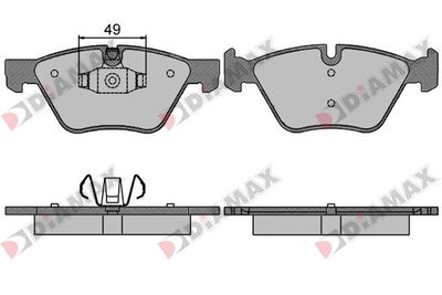 N09473 DIAMAX Комплект тормозных колодок, дисковый тормоз