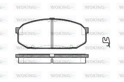 P404302 WOKING Комплект тормозных колодок, дисковый тормоз