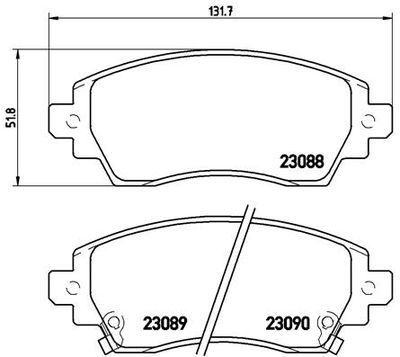 P83042 BREMBO Комплект тормозных колодок, дисковый тормоз