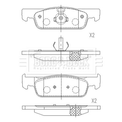 BBP2660 BORG & BECK Комплект тормозных колодок, дисковый тормоз