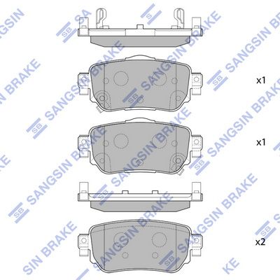 SP4140 Hi-Q Комплект тормозных колодок, дисковый тормоз