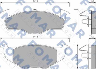 FO682581 FOMAR Friction Комплект тормозных колодок, дисковый тормоз