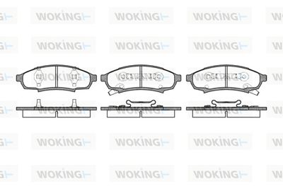 P431302 WOKING Комплект тормозных колодок, дисковый тормоз