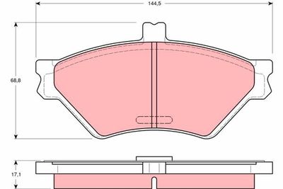 GDB1268 TRW Комплект тормозных колодок, дисковый тормоз