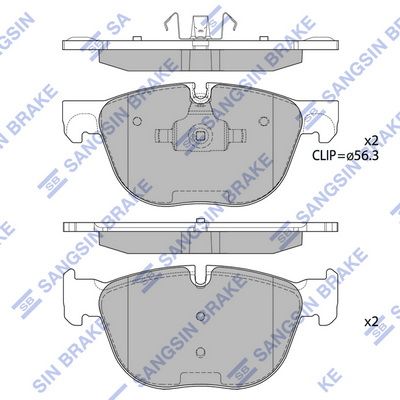 SP2172 Hi-Q Комплект тормозных колодок, дисковый тормоз