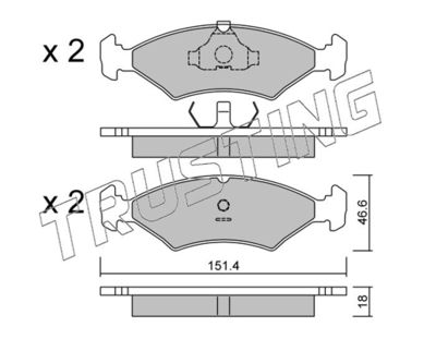 0310 TRUSTING Комплект тормозных колодок, дисковый тормоз