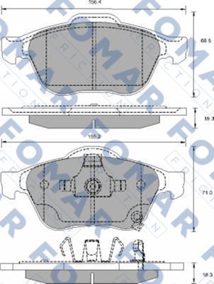 FO913481 FOMAR Friction Комплект тормозных колодок, дисковый тормоз