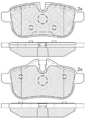 FP1433 FIT Комплект тормозных колодок, дисковый тормоз