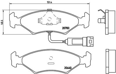 P24012 BREMBO Комплект тормозных колодок, дисковый тормоз