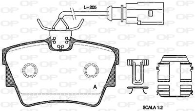 BPA059112 OPEN PARTS Комплект тормозных колодок, дисковый тормоз