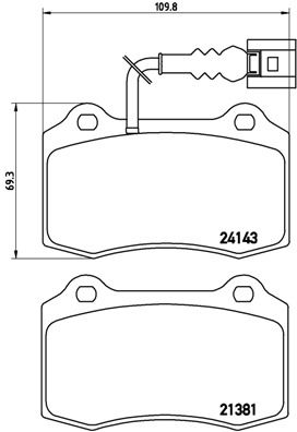 P85104 BREMBO Комплект тормозных колодок, дисковый тормоз