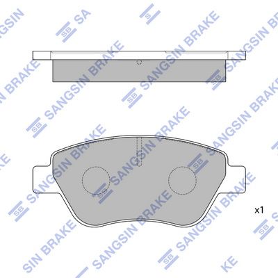 SP1201A Hi-Q Комплект тормозных колодок, дисковый тормоз