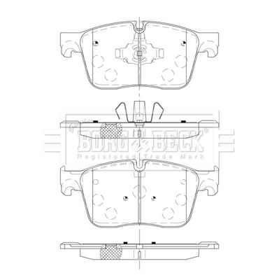 BBP2548 BORG & BECK Комплект тормозных колодок, дисковый тормоз