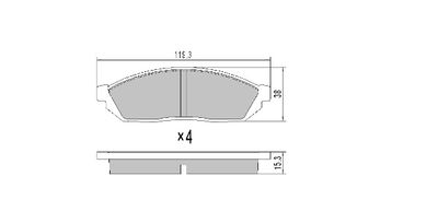 FBP0295 FREMAX Комплект тормозных колодок, дисковый тормоз