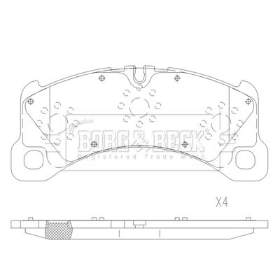 BBP2682 BORG & BECK Комплект тормозных колодок, дисковый тормоз