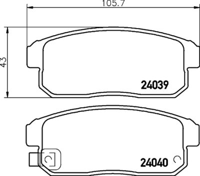 NP5020 NISSHINBO Комплект тормозных колодок, дисковый тормоз