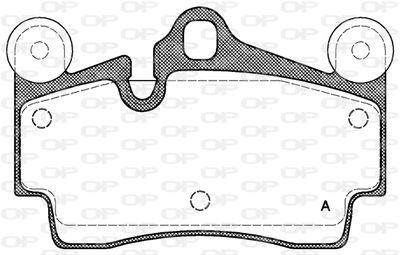 BPA099600 OPEN PARTS Комплект тормозных колодок, дисковый тормоз