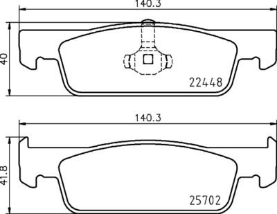 8DB355031551 HELLA PAGID Комплект тормозных колодок, дисковый тормоз