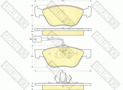 6116022 GIRLING Комплект тормозных колодок, дисковый тормоз