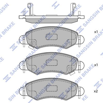 SP1601 Hi-Q Комплект тормозных колодок, дисковый тормоз