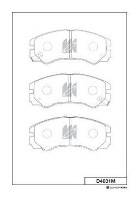 D4031M MK Kashiyama Комплект тормозных колодок, дисковый тормоз