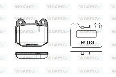 P114340 WOKING Комплект тормозных колодок, дисковый тормоз