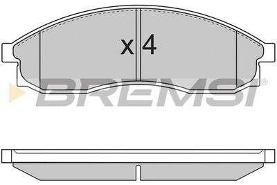 BP2726 BREMSI Комплект тормозных колодок, дисковый тормоз