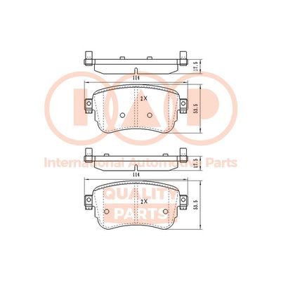 70417231 IAP QUALITY PARTS Комплект тормозных колодок, дисковый тормоз