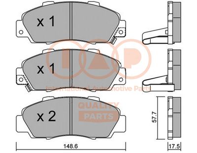 70406060P IAP QUALITY PARTS Комплект тормозных колодок, дисковый тормоз