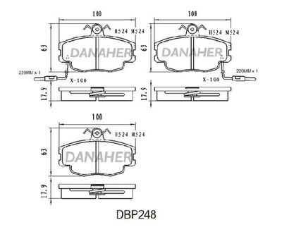 DBP248 DANAHER Комплект тормозных колодок, дисковый тормоз