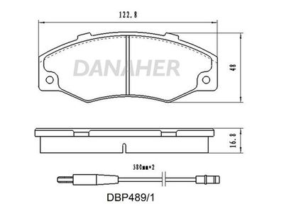 DBP4891 DANAHER Комплект тормозных колодок, дисковый тормоз