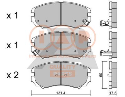 70421022P IAP QUALITY PARTS Комплект тормозных колодок, дисковый тормоз