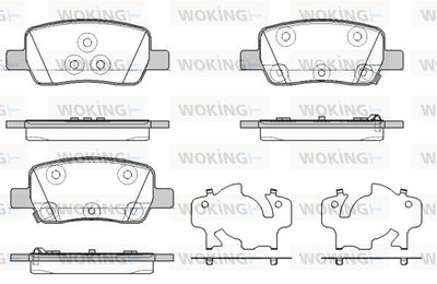 P1842302 WOKING Комплект тормозных колодок, дисковый тормоз