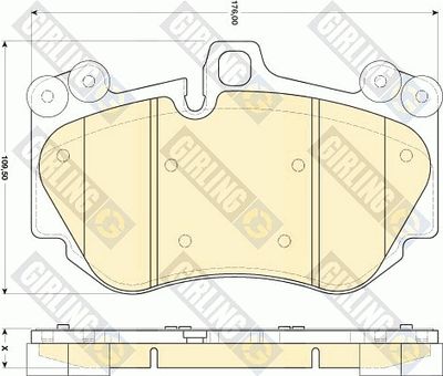 6117649 GIRLING Комплект тормозных колодок, дисковый тормоз