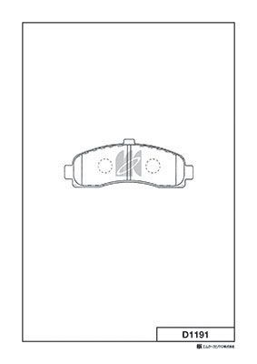 D1191 MK Kashiyama Комплект тормозных колодок, дисковый тормоз