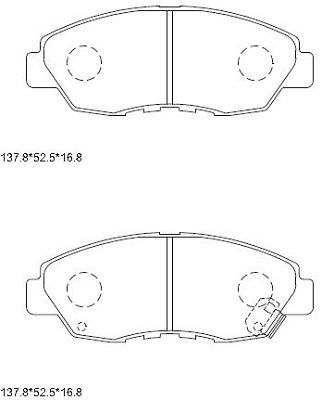 KD1701 ASIMCO Комплект тормозных колодок, дисковый тормоз