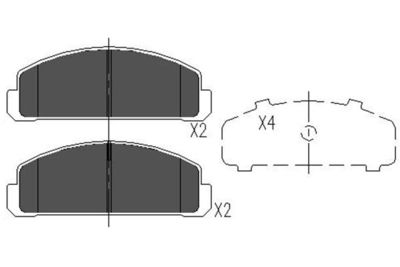 KBP4515 KAVO PARTS Комплект тормозных колодок, дисковый тормоз